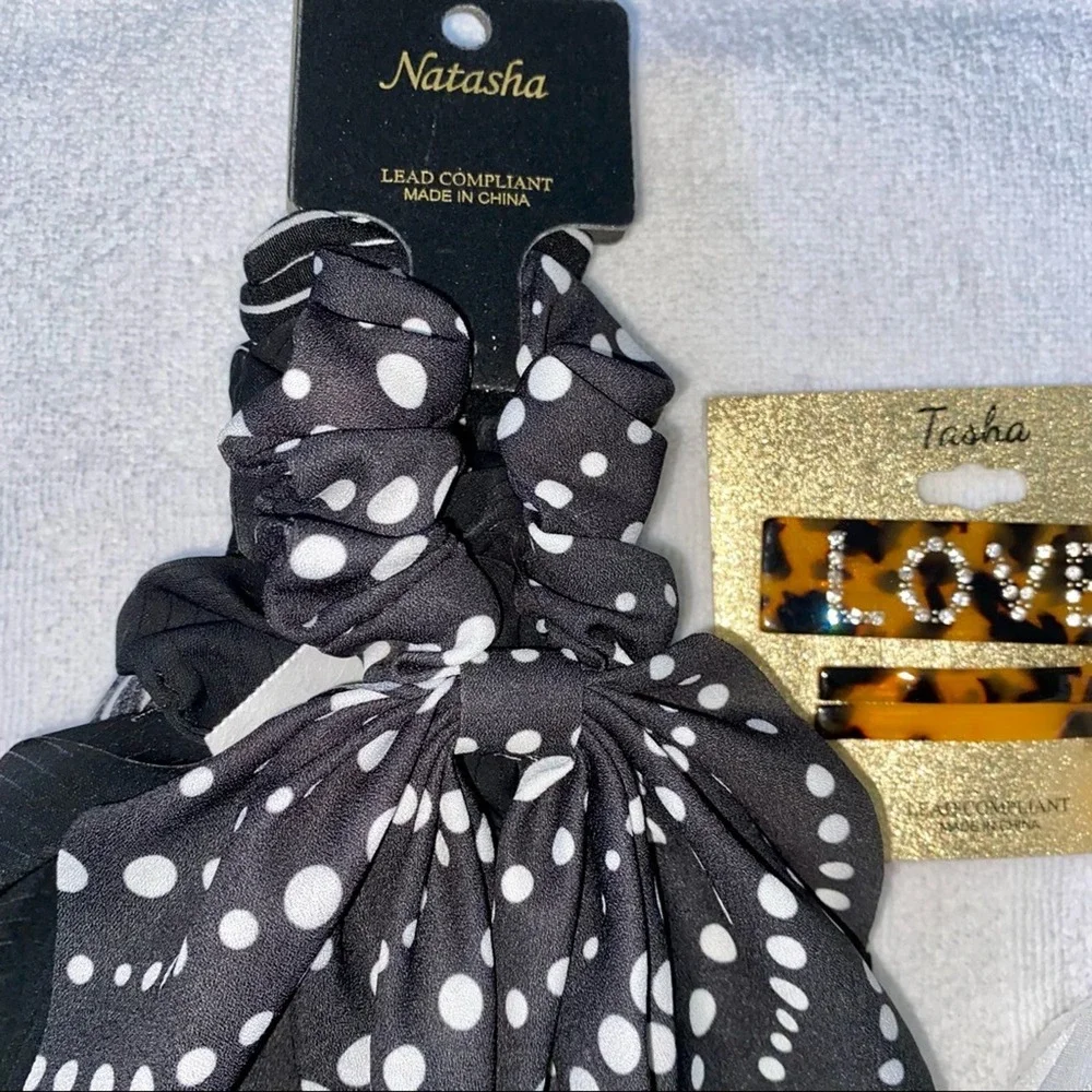 Nordstrom Hair Bows Women Accessories Black White Jewels Animal 11 PCS NWT *